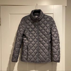 Grey puffer jacket